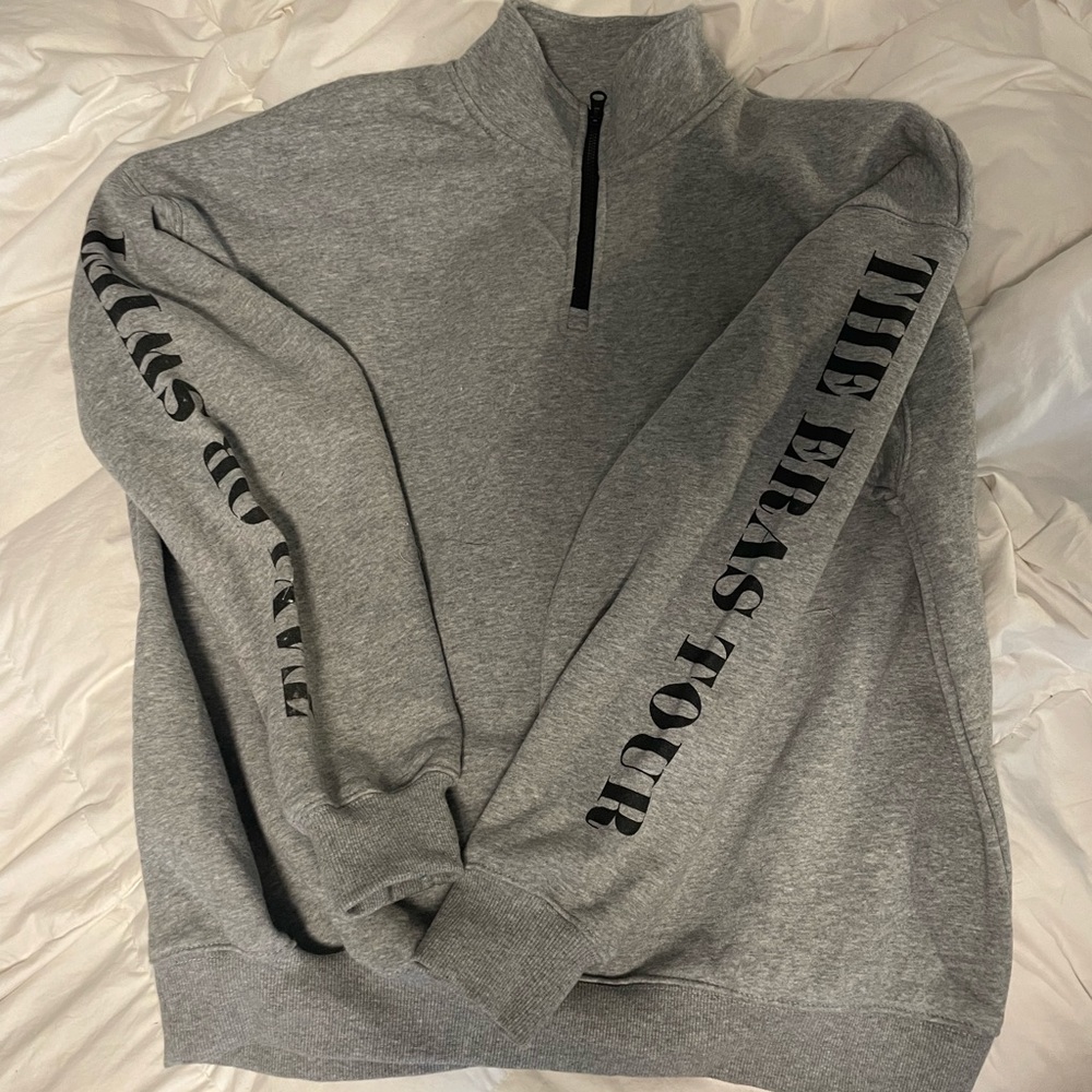 Taylor Swift Authentic Eras Tour Grey Quarterzip, L